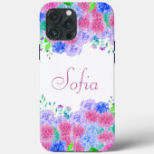 カラフルなアジサイの水彩画デザイン Case-Mate iPhoneケース (裏面)