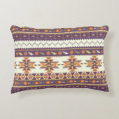 カラフルなアズテック派のパターン アクセントクッション (正面)