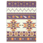 カラフルなアズテック派のパターン クリップボード (裏面)