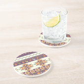 カラフルなアズテック派のパターン コースター (側面)