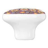 カラフルなアズテック派のパターン セラミックノブ (側面)