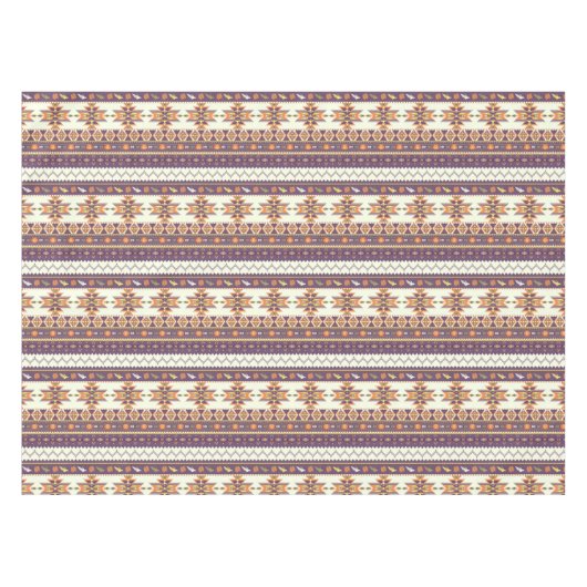 カラフルなアズテック派のパターン テーブルクロス (正面(横))