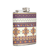 カラフルなアズテック派のパターン フラスク (右)