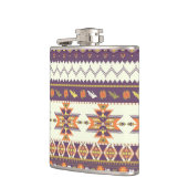 カラフルなアズテック派のパターン フラスク (左)