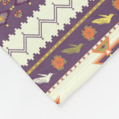 カラフルなアズテック派のパターン フリースブランケット (角)