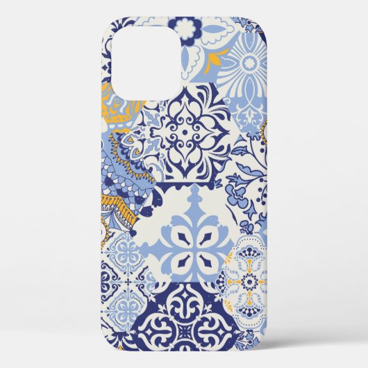 カラフルなアズレホス タイル: 手描きのパターン。 Case-Mate iPhoneケース (裏面)