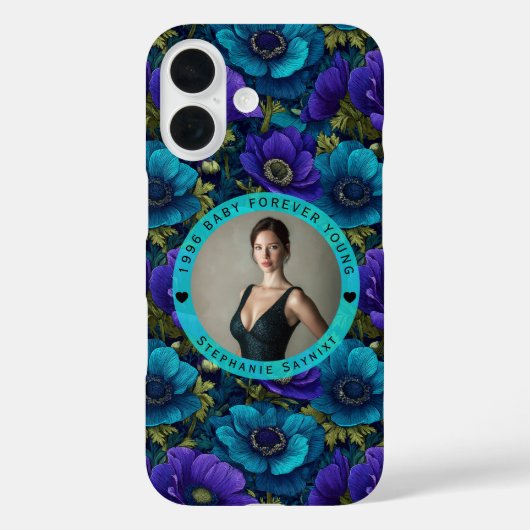 カラフルなアネモネのサプライズ誕生日ギフト 女性向け Case-Mate iPhoneケース (裏面)