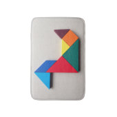 カラフルなアヒルのタングラム バスマット (正面縦)