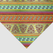 カラフルなアフリカのマスクのストライプなKenteパターン 薄葉紙 (詳細)