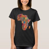 カラフルなアフリカの地図Tシャツ - 祝祭 Tシャツ (正面)