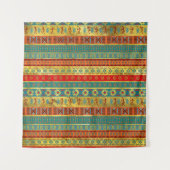 カラフルなアフリカの民族の種族パターン タペストリー (正面)