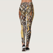 カラフルなアフリカの泥の布 レギンス (裏面)