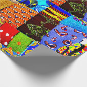 カラフルなアフリカの生地のプリントの包装紙 ラッピングペーパー (角)