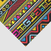 カラフルなアフリカパターンデザイン 薄葉紙 (詳細)