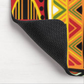 カラフルなアフリカパターンプリントのコラージュ マウスパッド (コーナー)