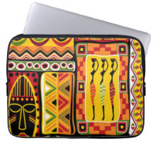 カラフルなアフリカパターンプリントのコラージュ