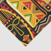 カラフルなアフリカパターンプリントのコラージュ 薄葉紙 (詳細)