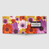 カラフルなアフリカン デイジー 花 フラワーのウェディング ゲストブック (全面)