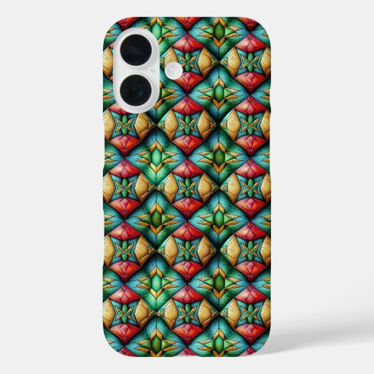カラフルなアフリカ風幾何学モザイク柄 Case-Mate iPhoneケース (裏面)