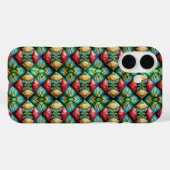 カラフルなアフリカ風幾何学モザイク柄 Case-Mate iPhoneケース (裏面 (横))