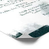 カラフルなアブストラクトウェディングドリンクメニューサイン ポスター (角)