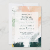 カラフルなアブストラクト結婚式招待状 招待状 (正面)