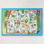 カラフルなアリゾナ州地図 20x30 ジグソーパズル (横)