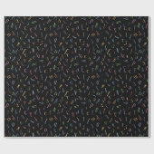 カラフルなアルファベットパターン ラッピングペーパー (フラット)