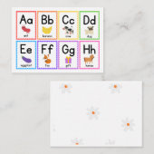 カラフルなアルファベット フラッシュ カード好奇心旺盛な小さなM ノートカード (正面/裏面)