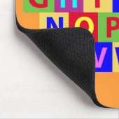 カラフルなアルファベット マウスパッド (コーナー)