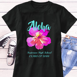 カラフルなアロハハワイアンルアーパーティー卒業 Tシャツ