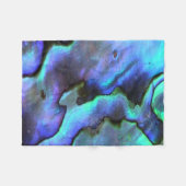 カラフルなアワビの貝殻、美しい自然 フリースブランケット (正面(横))