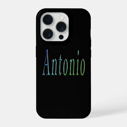 カラフルなアントニオの名前 iPhoneケース (裏面)