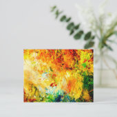 カラフルなアーティストのパレット ポストカード (スタンド正面)