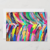 カラフルなアーティストのパレット 招待状 (正面)