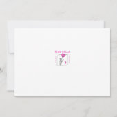 カラフルなアーティストのパレット 招待状 (裏面)