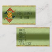 カラフルなアールデコガラス 名刺 (正面/裏面)