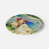 カラフルなアールヌーボーのプリンセスのHyacinthのミュシャ ペーパープレート (アングル)