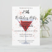 カラフルなイチゴマティーニコックテイル 招待状 (スタンド正面)