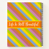 カラフルなイニシャルネームモノグラム - マルチカラー ノートブック (裏面)