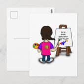 カラフルなイラストが描けるアーティスト ポストカード (正面/裏面)