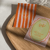 カラフルなイラストの手描きペイントのウェディング セーブザデート