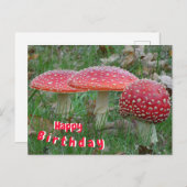 カラフルなイロハカサタケの誕生日ポストカード ポストカード (正面/裏面)