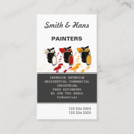 カラフルなインクしぶきの専門の塗装業者 名刺