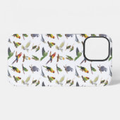 カラフルなインコいろいろ iPhoneケース (裏面横)