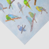 カラフルなインコたち - かわいい小鳥 薄葉紙 (詳細)