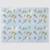 カラフルなインコたち - かわいい小鳥 薄葉紙 (正面)