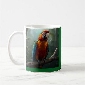カラフルなインコのマカオ コーヒー コーヒーマグカップ