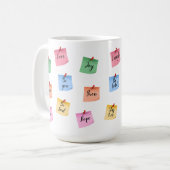 カラフルなインスピレーション付箋 コーヒーマグカップ (正面左)