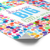 カラフルなインスピレーション名言ポスター 夢を大きく ポスター (角)